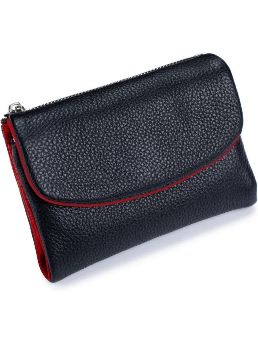 Stylish RFID Blocking Genuine Leather Bifold Wallet for Women, Compact Card
